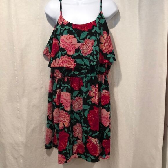 Elle Ruffle Floral Tank Top Dress size XL - Picture 1 of 12